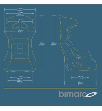 Bimarco Hamer Pro FIA Blau / 3D MESH Rennsitz