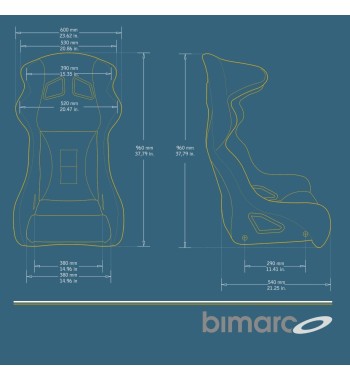 Bimarco Dynamic Black / 3D MESH bucket seat