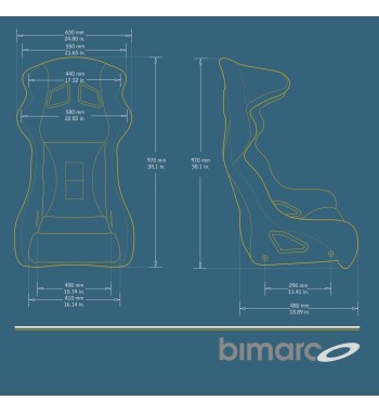Bimarco Matrix FIA  Schwarz / 3D MESH Rennsitz