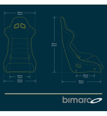 Bimarco Cobra Pro FIA Red Velour / 3D MESH bucket seat